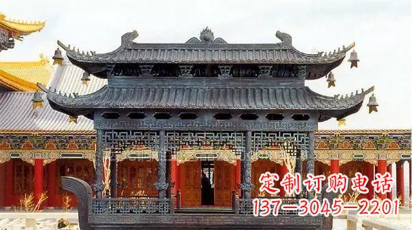 聊城方形寺庙香炉铜雕塑