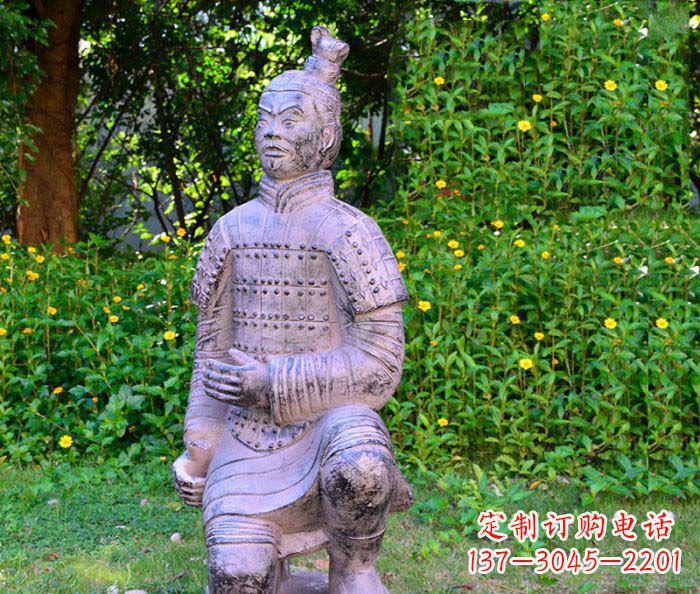 聊城仿古兵马俑公园人物石雕