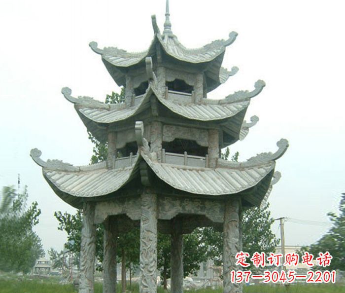 聊城中领雕塑凉亭石雕