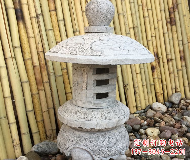 聊城仿古公园照明灯笼石雕