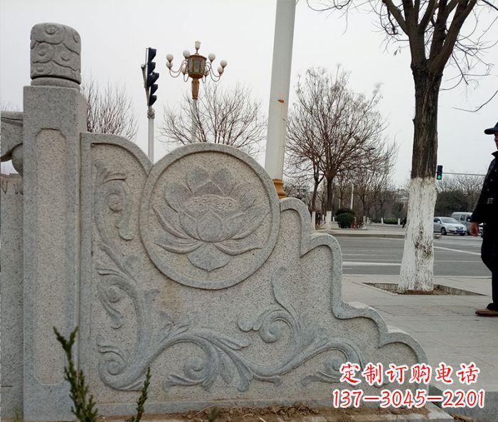 聊城仿古护城河石栏板雕塑