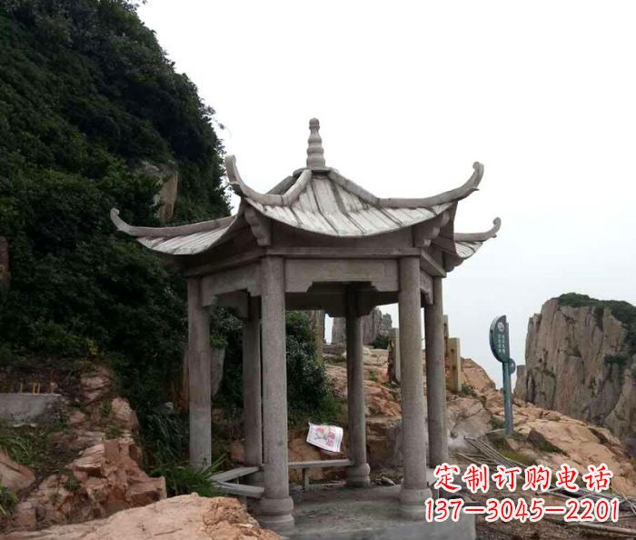 聊城风格独特的仿古凉亭石雕