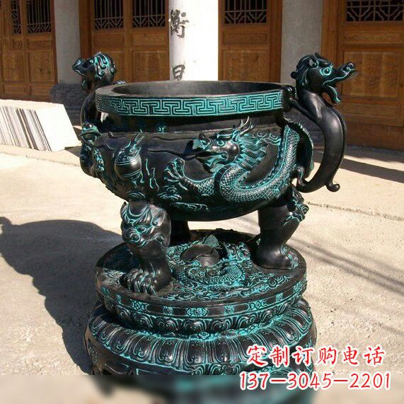 聊城传统工艺青铜龙雕塑