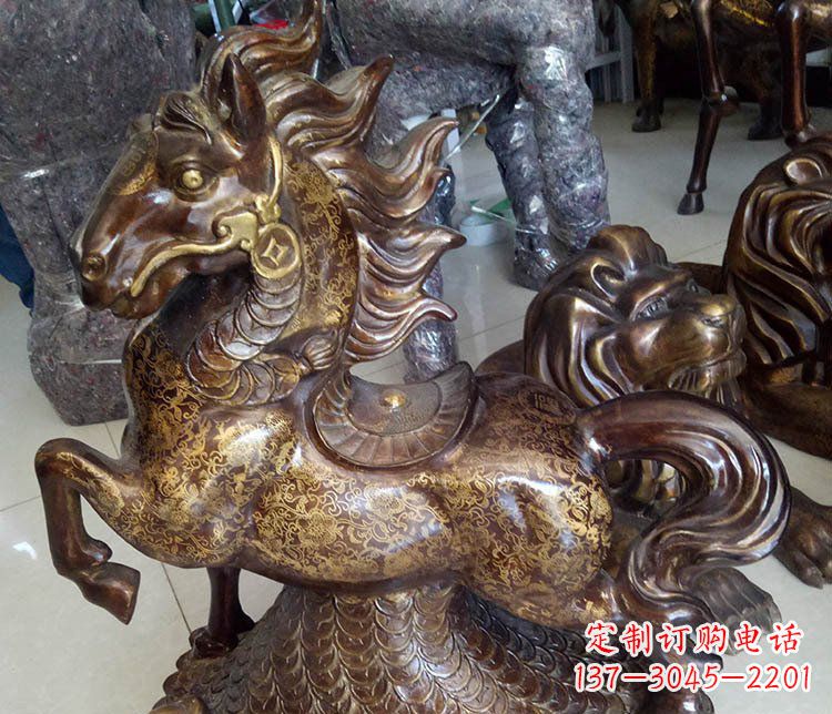 聊城仿古雕塑马摆件