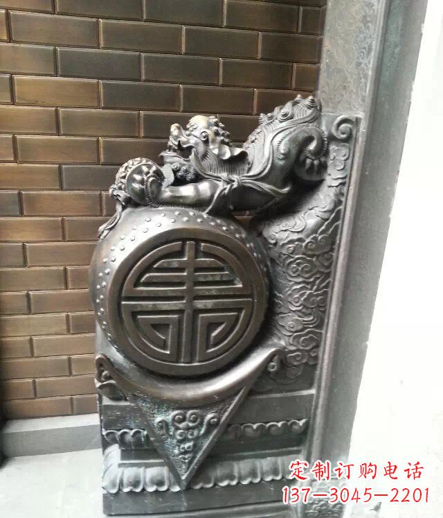 聊城仿古门墩铜雕