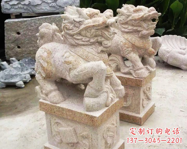 聊城仿古麒麟门口石雕