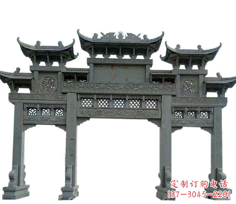 聊城精美的仿古大理石牌坊雕塑