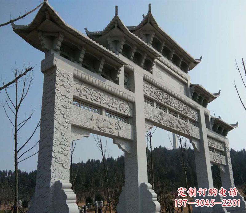 聊城仿古牌坊石雕定制