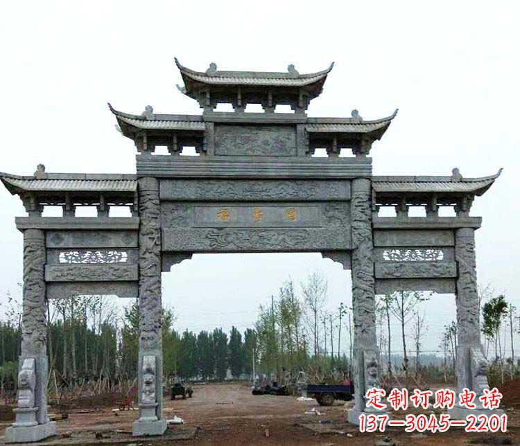 聊城精美石雕牌坊雕塑