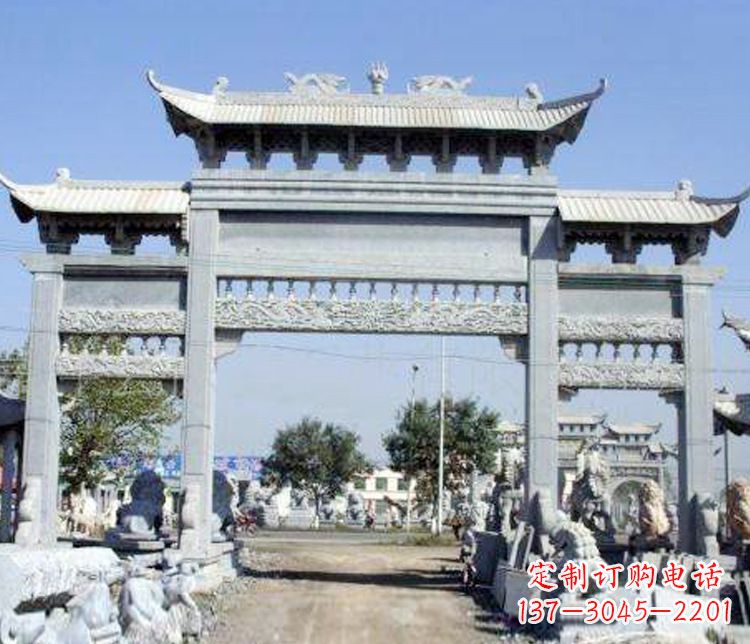 聊城仿古牌坊石雕精美定制