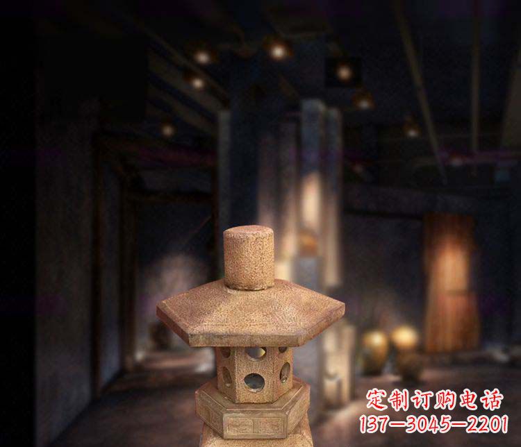 聊城仿古石灯公园石雕