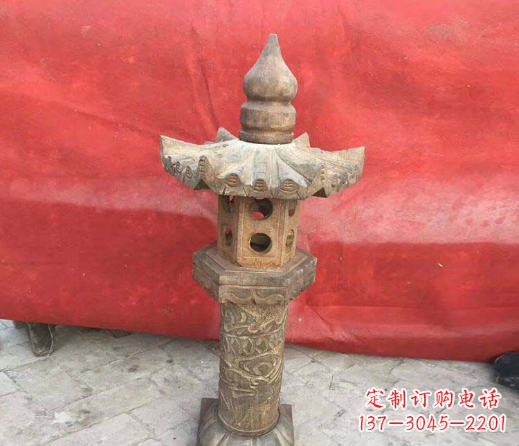 聊城仿古石灯公园石雕 (2)