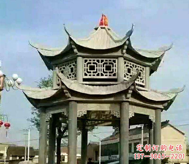 聊城仿古石凉亭石雕 (2)