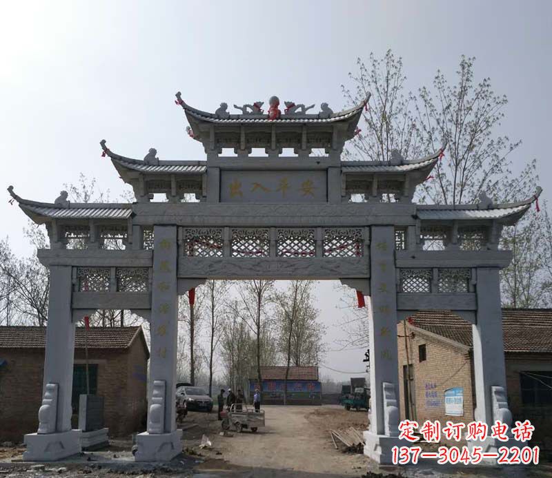 聊城仿古石牌坊石雕