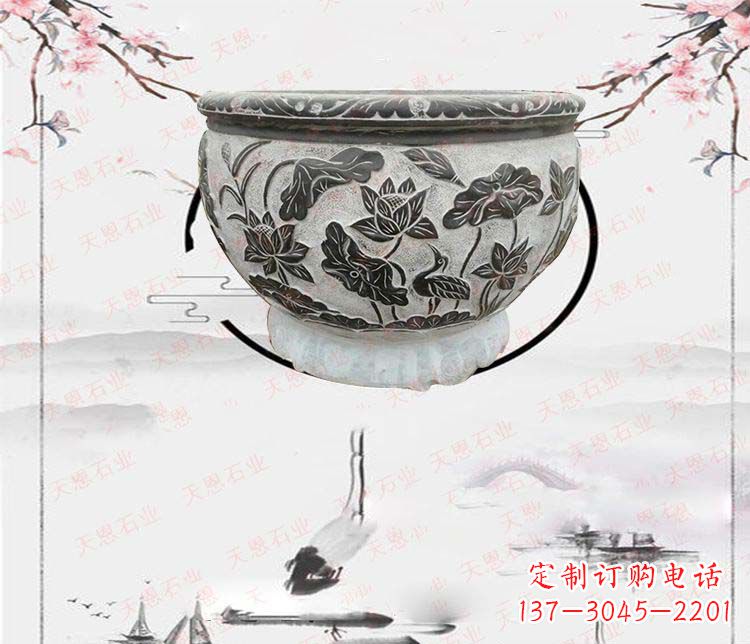 聊城仿古石水缸石浮雕石雕,欧式古典设计