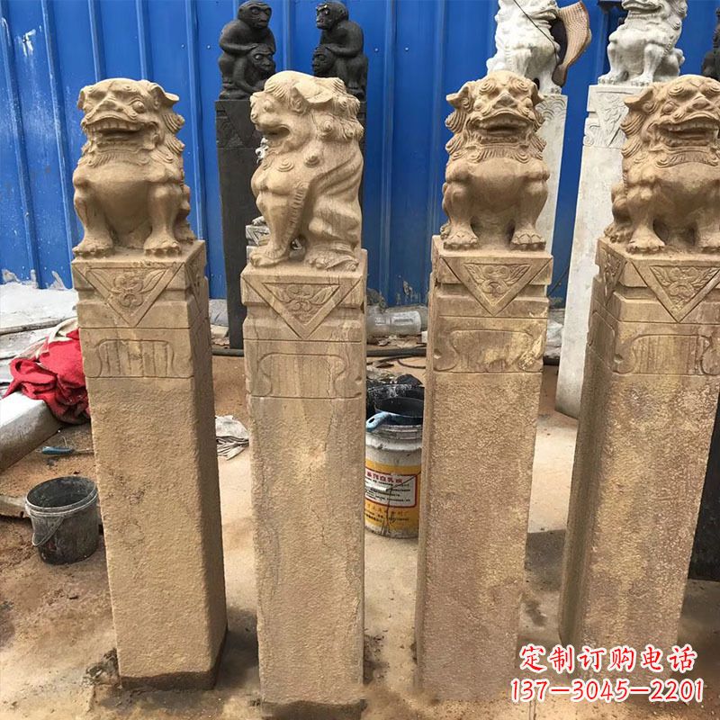 聊城仿古拴马桩石雕塑——傅雕你的精美时光