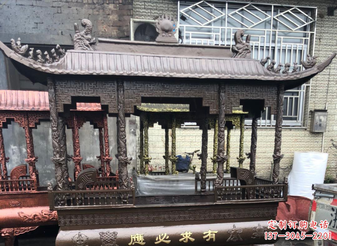 聊城精美仿古铜香炉雕塑