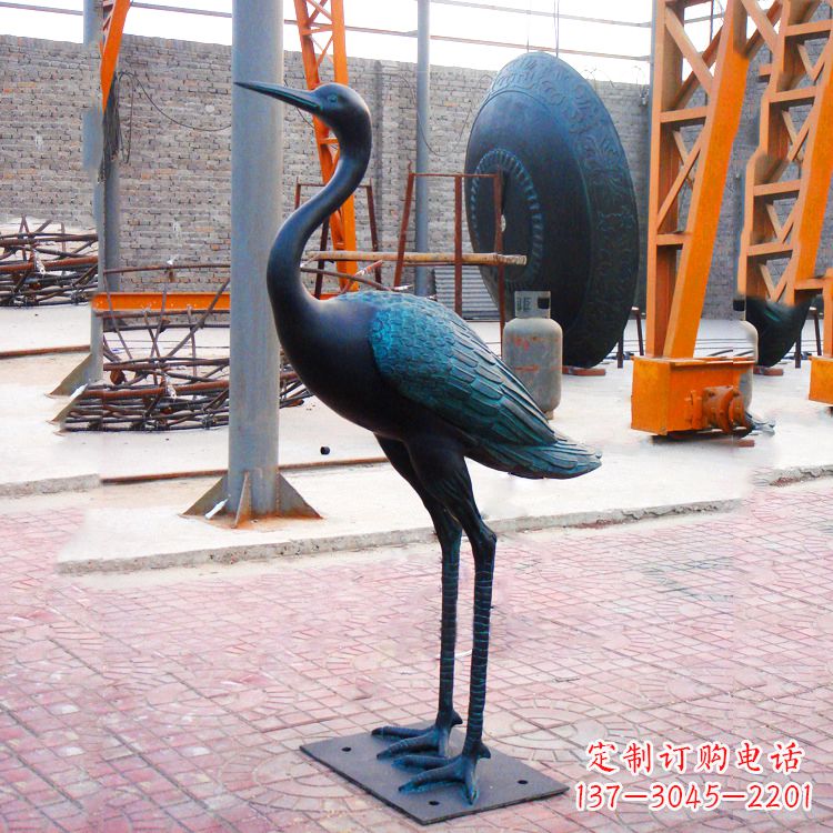 聊城精美仿古仙鹤雕塑