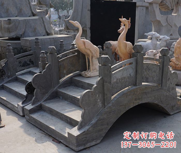 聊城精致石制仿古拱桥雕塑