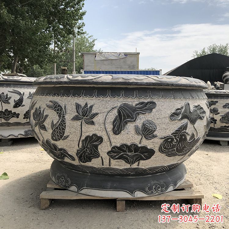 聊城精美仿古花盆雕塑
