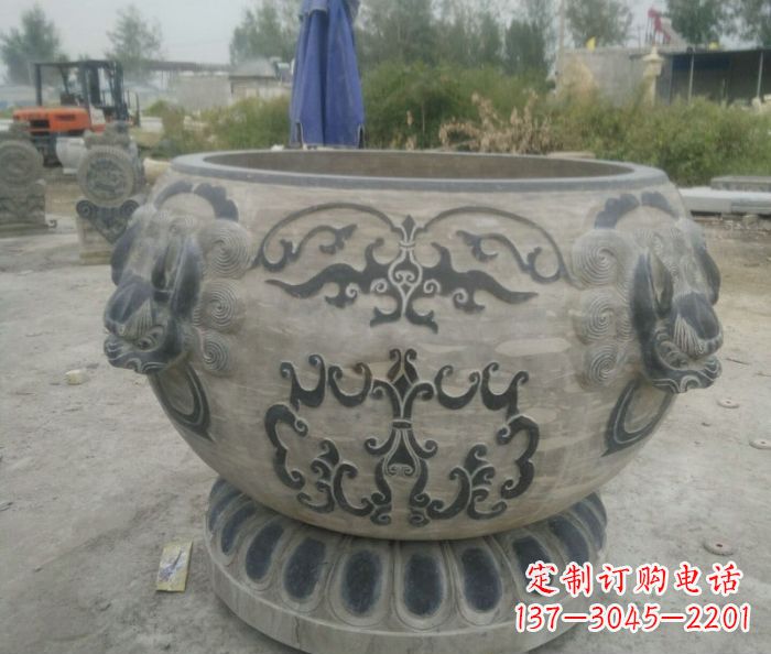 聊城仿古圆形水缸石雕