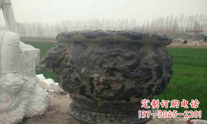 聊城仿古圆形水缸石雕
