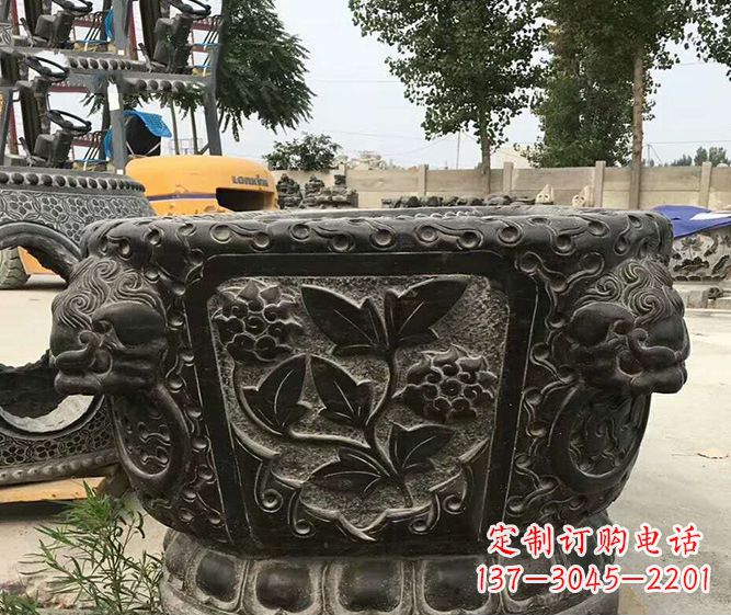 聊城仿古招财石雕水缸