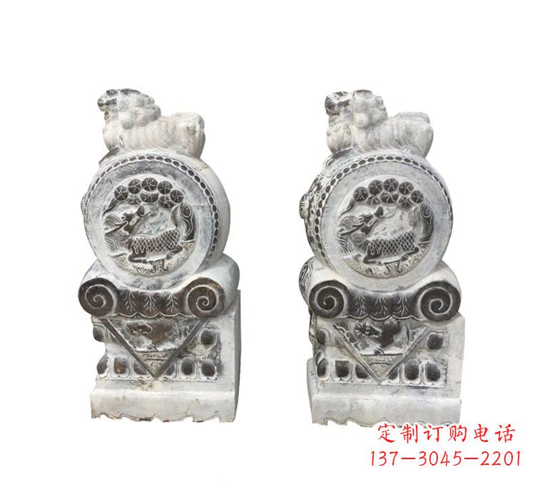 聊城仿古雕塑狮子抱鼓石