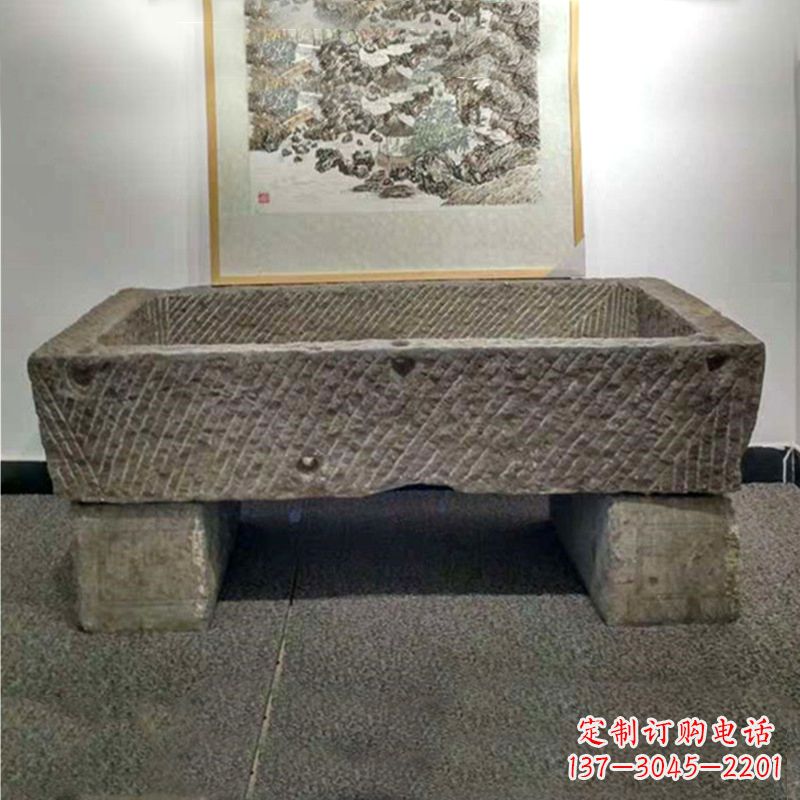 聊城仿古做旧石槽雕塑