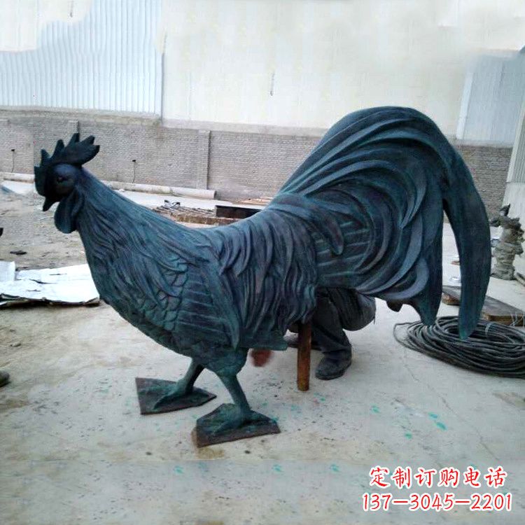 聊城古典铜雕公鸡