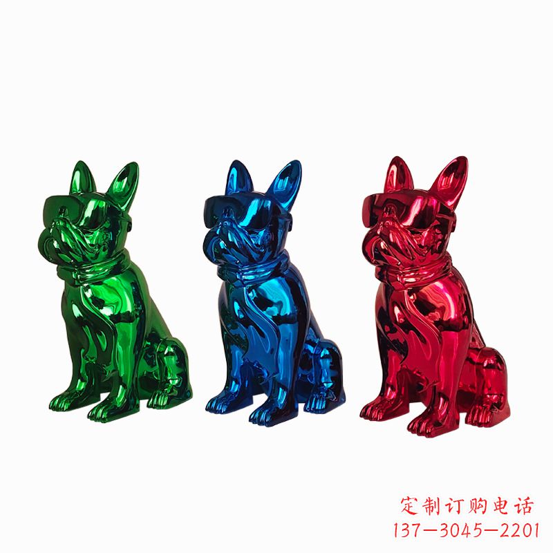 聊城仿琉璃斗牛犬生肖狗雕塑