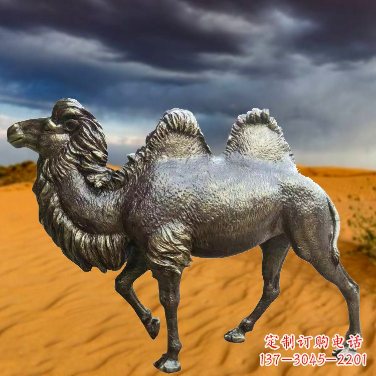 聊城仿铜玻璃钢骆驼雕塑