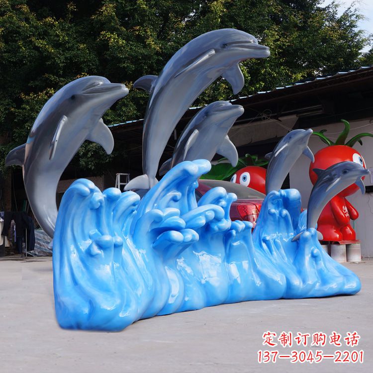 聊城仿真海豚玻璃钢雕塑
