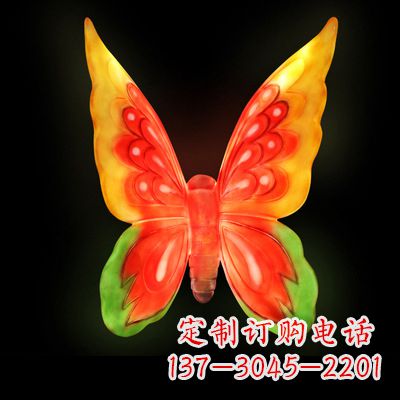 聊城仿真蝴蝶_大号黄色发光款73x50x30
