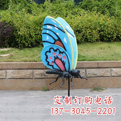 聊城蓝色大号蝴蝶雕塑