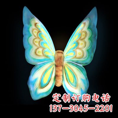 聊城 大号蓝色发光蝴蝶塑像