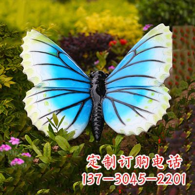 聊城蓝白蝴蝶镶嵌雕塑