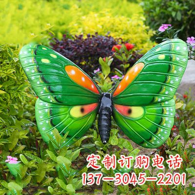 聊城精致魅力的绿色蝴蝶雕塑