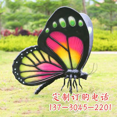 聊城仿真蝴蝶_品红色款405x78x110