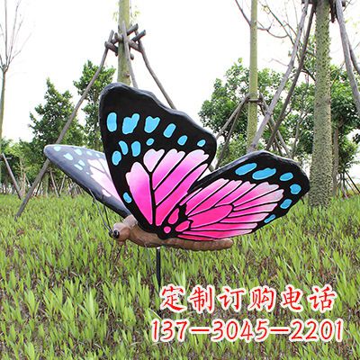 聊城紫蓝黑款蝴蝶雕塑