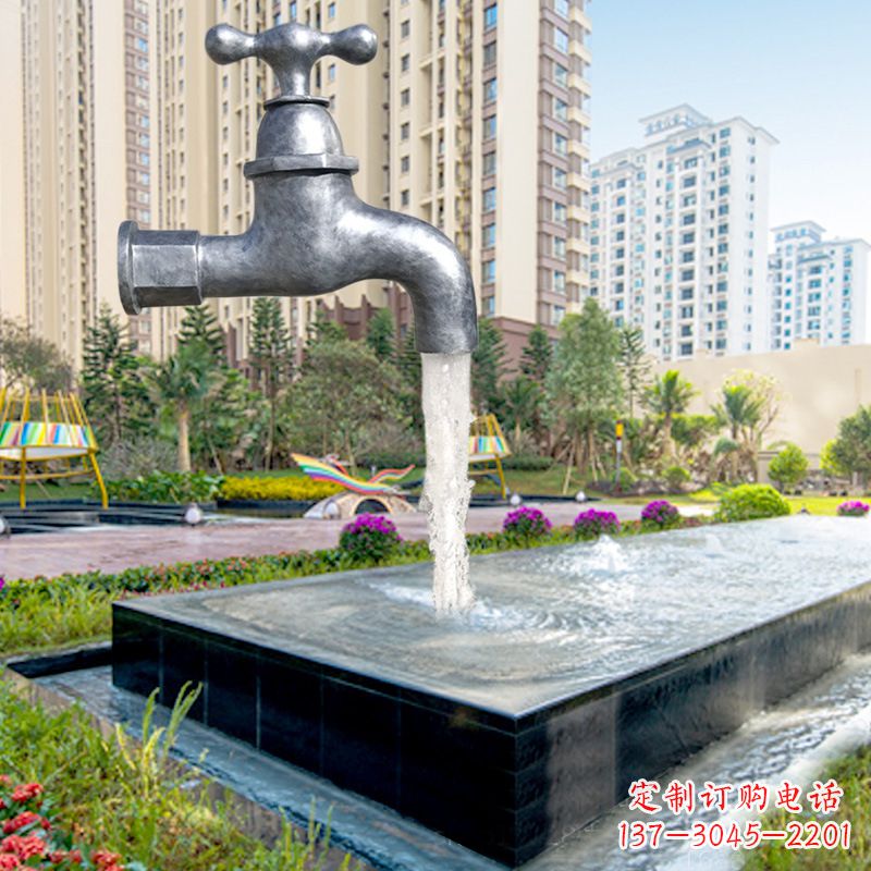 聊城仿真水龙头流水喷泉雕塑