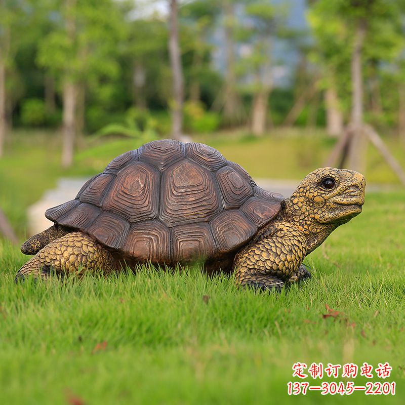 聊城玻璃钢乌龟雕塑草坪摆件