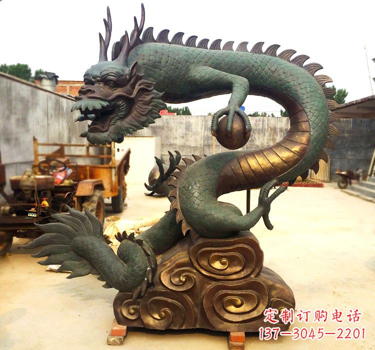 聊城精致铜雕飞龙珠
