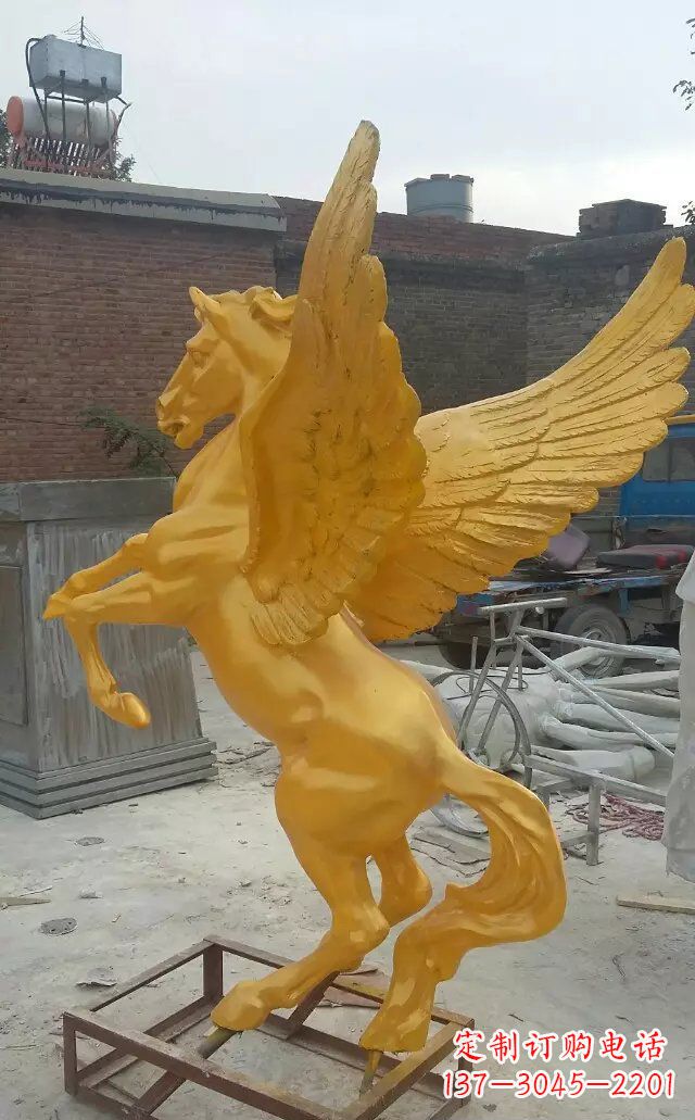 聊城飞马玻璃钢仿铜动物雕塑