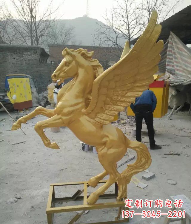 聊城飞马动物铜雕 (2)