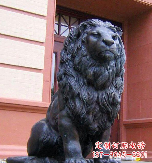 聊城非洲狮子铜雕塑