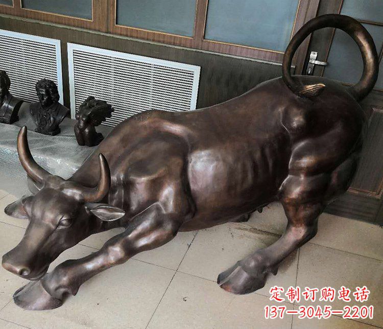 聊城传统工艺精美牛铜雕塑
