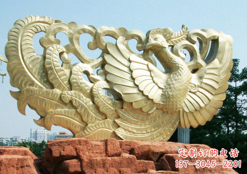 聊城凤凰古代神兽铜雕