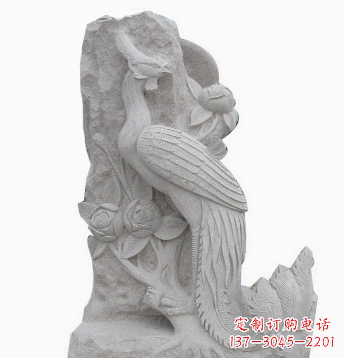 聊城凤凰牡丹石雕222