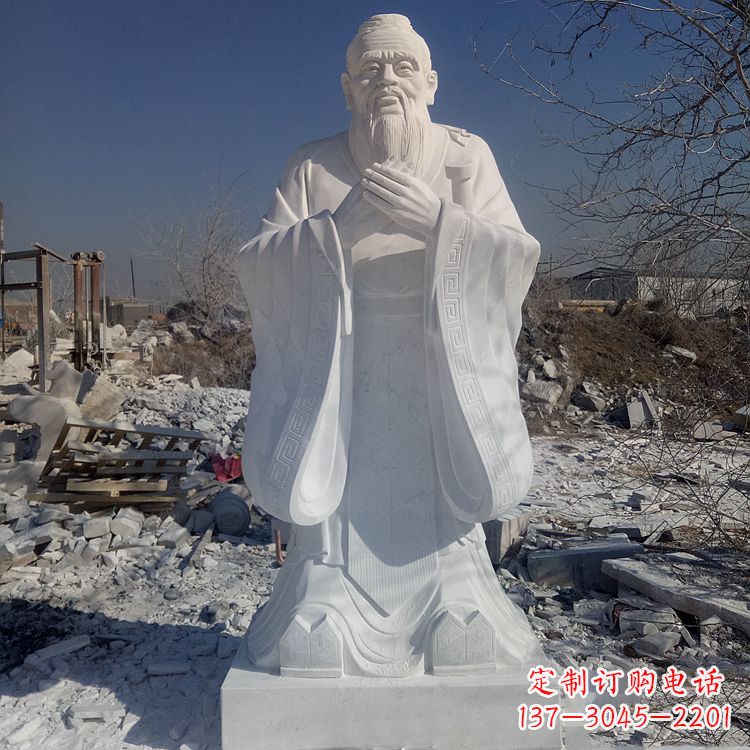 聊城夫子庙青铜雕塑孔子雕像